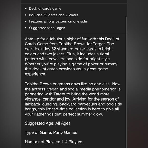 Tabitha Brown Fruit Design Playing Cards - Picture 3 of 5